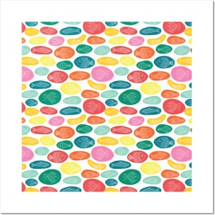 Colorful Fish Bubbles Posters and Art